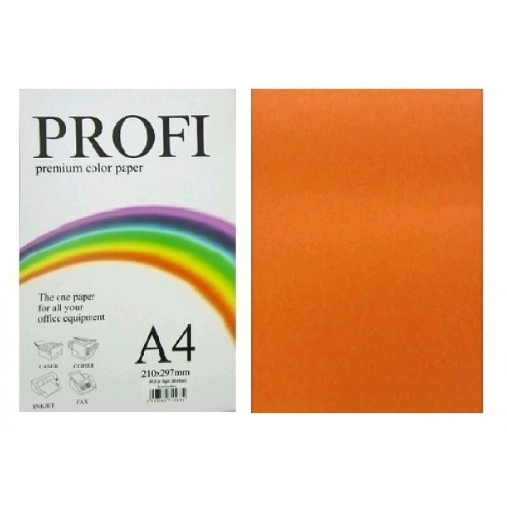 Папір для друку кольоровий 80г/м2, PROFI, насичений помаранчевий