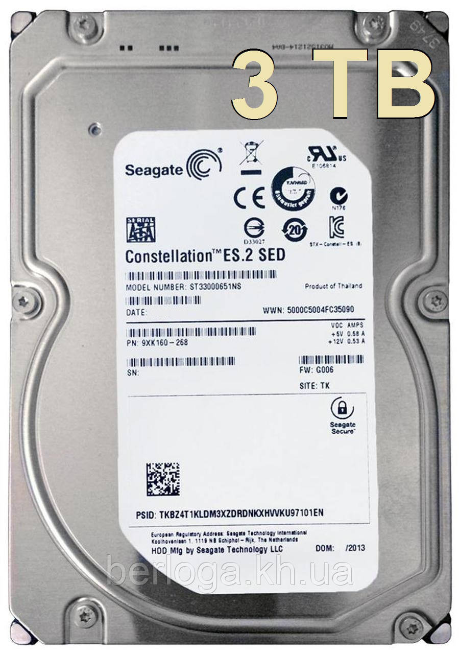 Seagate ST33000651NS 3TB  Constellation® ES.2 SED