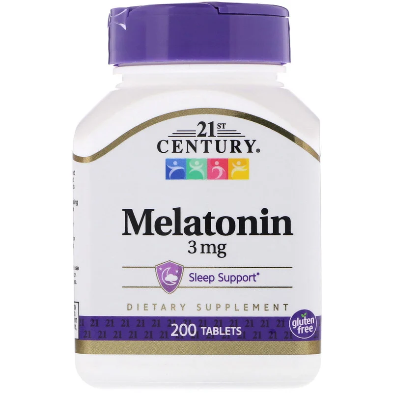 Melatonin 3 мг 21st Century 200 таблеток, фото 1