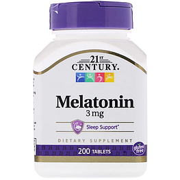 Melatonin 3 мг 21st Century 200 таблеток