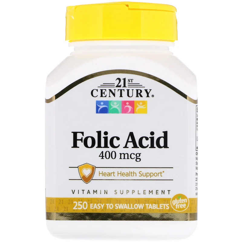Folic Acid 400 мкг 21st Century 250 таблеток