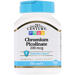 Chromium Picolinate 200 мкг 21st Century 100 таблеток