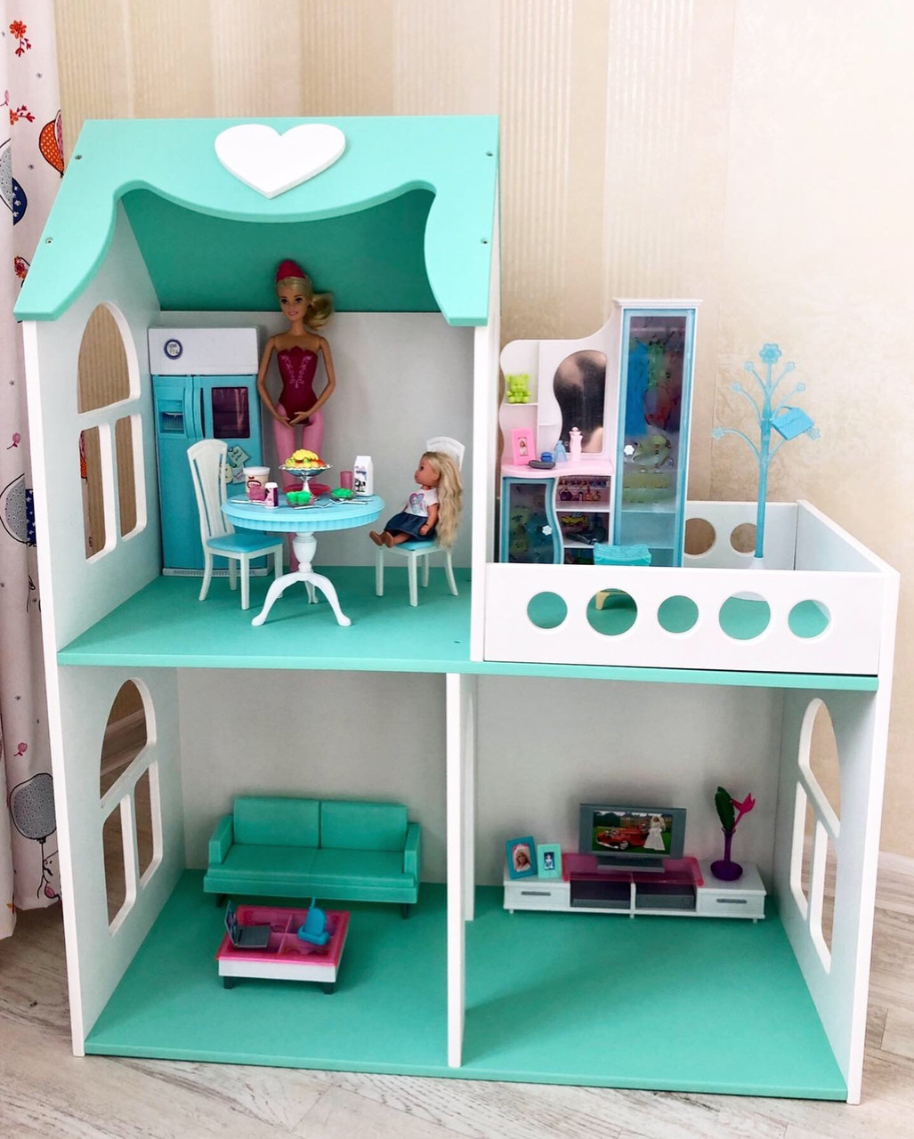 "Міні-дім" ляльковий будинок MagicHouse для ляльок Барбі на 2 поверхи