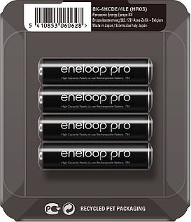 Акумулятори Panasonic Eneloop AAA Pro 980 mAh, BK-4HCD, 500 циклів (паковання: sliding pack)