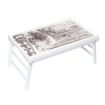 Столик для сніданку "Мішок кави" (білий)