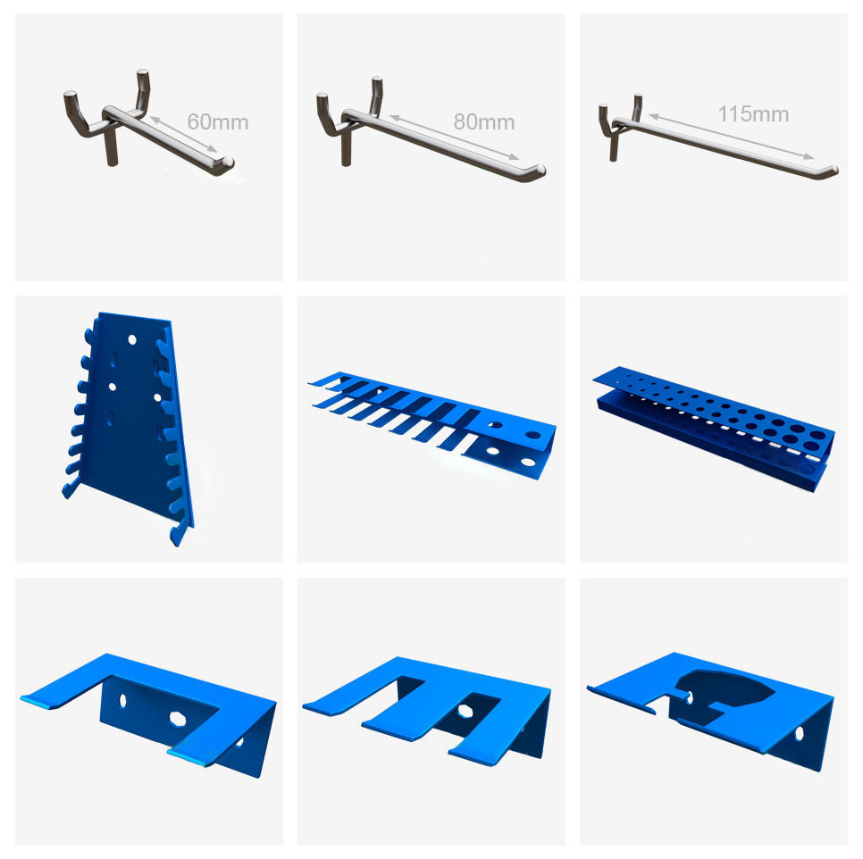 Додатковий набір кріплень на панель інструментів Меткас (17 шт)., для гаража, СТО, майстерні
