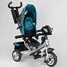 Велосипед Best Trike 6588 — 20-203 З ФеРЯКОМ світло та звуки ГОЛУБОЇ сталева рама, колеса піна, фото 3