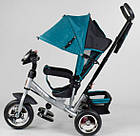 Велосипед Best Trike 6588 — 20-203 З ФеРЯКОМ світло та звуки ГОЛУБОЇ сталева рама, колеса піна, фото 4