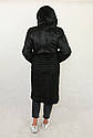 Шуба з хутра нутрії натуральна, чорна, фото 4