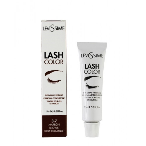Фарба для брів і вій Levissime 3 7 Lash Color, колір коричневий 15 мл
