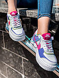 Кросівки жіночі Nike Air Force Shadow найк аїр форс різнобарвні демісезонні низькі, фото 3