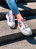 Кросівки жіночі Nike Air Force Shadow найк аїр форс різнобарвні демісезонні низькі, фото 7