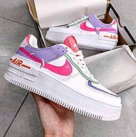 Кросівки жіночі Nike Air Force Shadow найк аїр форс різнобарвні демісезонні низькі