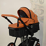 Універсальна коляска-трансформер 3в1 + АВТОКРЕСЛО Ninos Bono BROWN ЕККОЖА, фото 4