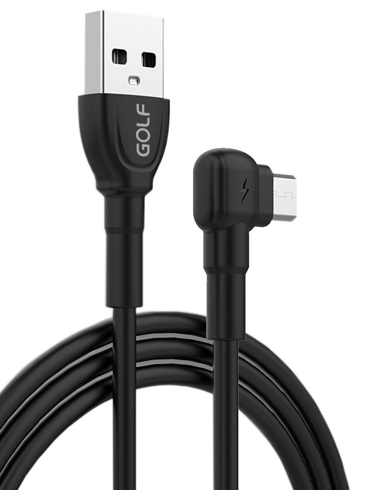 Кабель USB - Micro USB GOLF GC-70 1 м кутовий (випадковий колір) (90750)