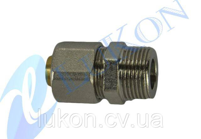 ТМ муфта для металопластикових труб 20*3/4 різь зовнішня, фото 1