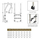 Драбина Emaux Mixta NSF515-SR (5 щаблів) для басейну, фото 2