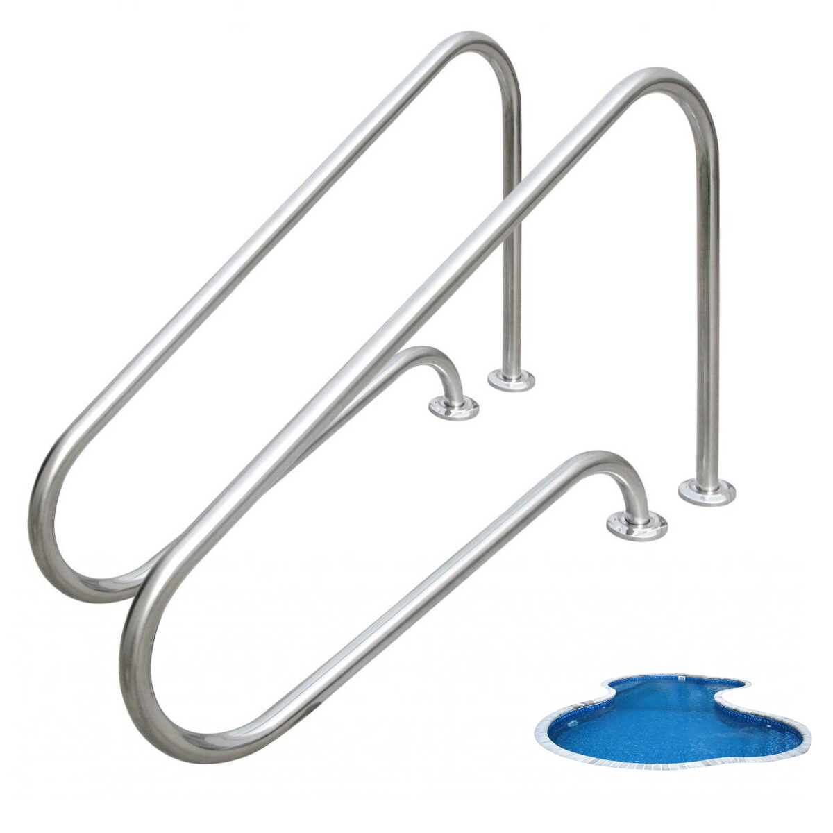 Поручень Emaux ARG-F (AISI316) для басейну, фото 1