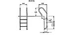 Драбина для басейну Kripsol Mixta 5 щаблів, AISI 316, IMX 5D, фото 4