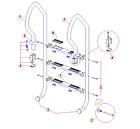 Драбина для басейну Kripsol Mixta 5 щаблів, AISI 316, IMX 5D, фото 3