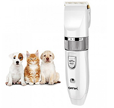 Машинка Gemei GM-634 акумуляторна для грумінгу стриження волосся шерсті тварин групмер + насадки, фото 4