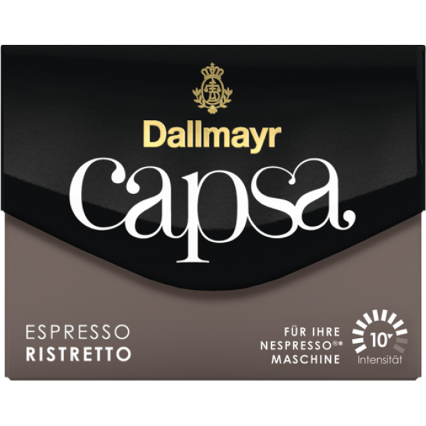 Кофе в капсулах Dallmayr Capsa Espresso Ristretto, 10 капсул Nespresso