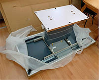Стіл Х'юстон DT-9123-1 графіт, стільниця гартоване матове сатинове скло, розмір 120-160х80х76 см, фото 9