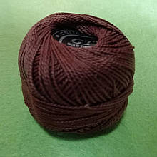 Бавовна Пряжа No8/10 грамів темно-коричнева 220