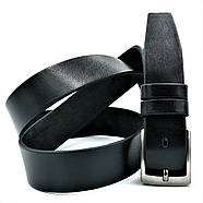 Шкіряний чоловічий ремінь Weatro Чорний nw-rus-35k-002, фото 3