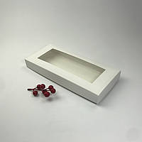 Коробка для пряника, 280*120*30 мм, с окном, белая