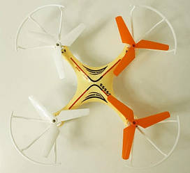 Квадрокоптер радіокерований без камери Voyager HX739 2.4Ghz з пультом дистанційного керування, жовтий