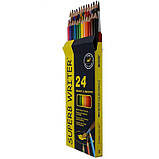 Олівці кольорові 24 кольору Marco набір 4120-24CB Superb Writer Aquarelle акварельні з пензликом., фото 2