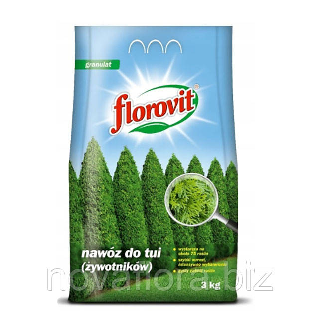 Добриво флоровіт для туї та хвойних рослин, 3кг