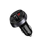 FM модулятор Bluetooth USAMS US-CC062 C11 Wireless Car FM Transmitter Black (CC62GC01), фото 4