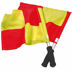 Флажок Лайнсмена Аматорський SELECT Lineman's flag Classic, 2 прапори (231) жовт/кр