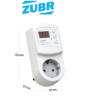 Побутове реле напруги в розетку ZUBR R1 (R116y) (DS Electronics, Україна), фото 4