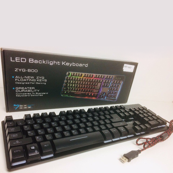 Клавіатура з підсвічуванням USB провідна UKC ZYG 800