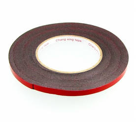 Скотч двосторонній (ширина 8 мм, товщина 1мм) на поліуретановій основі (Червоний)