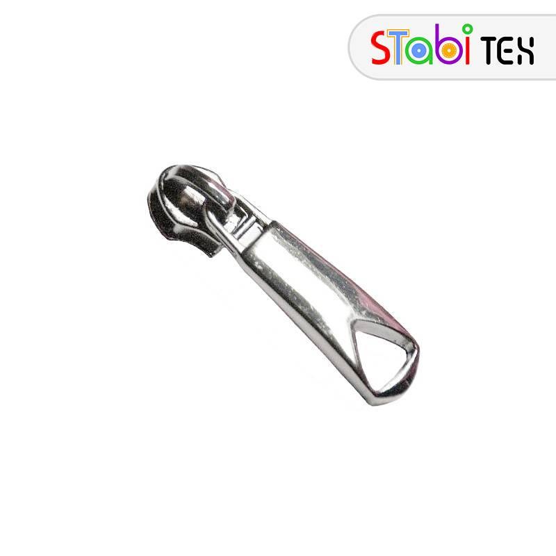 Бігунок для застібки-блискавки тракторної тип5 ТВК трикутник Нікель