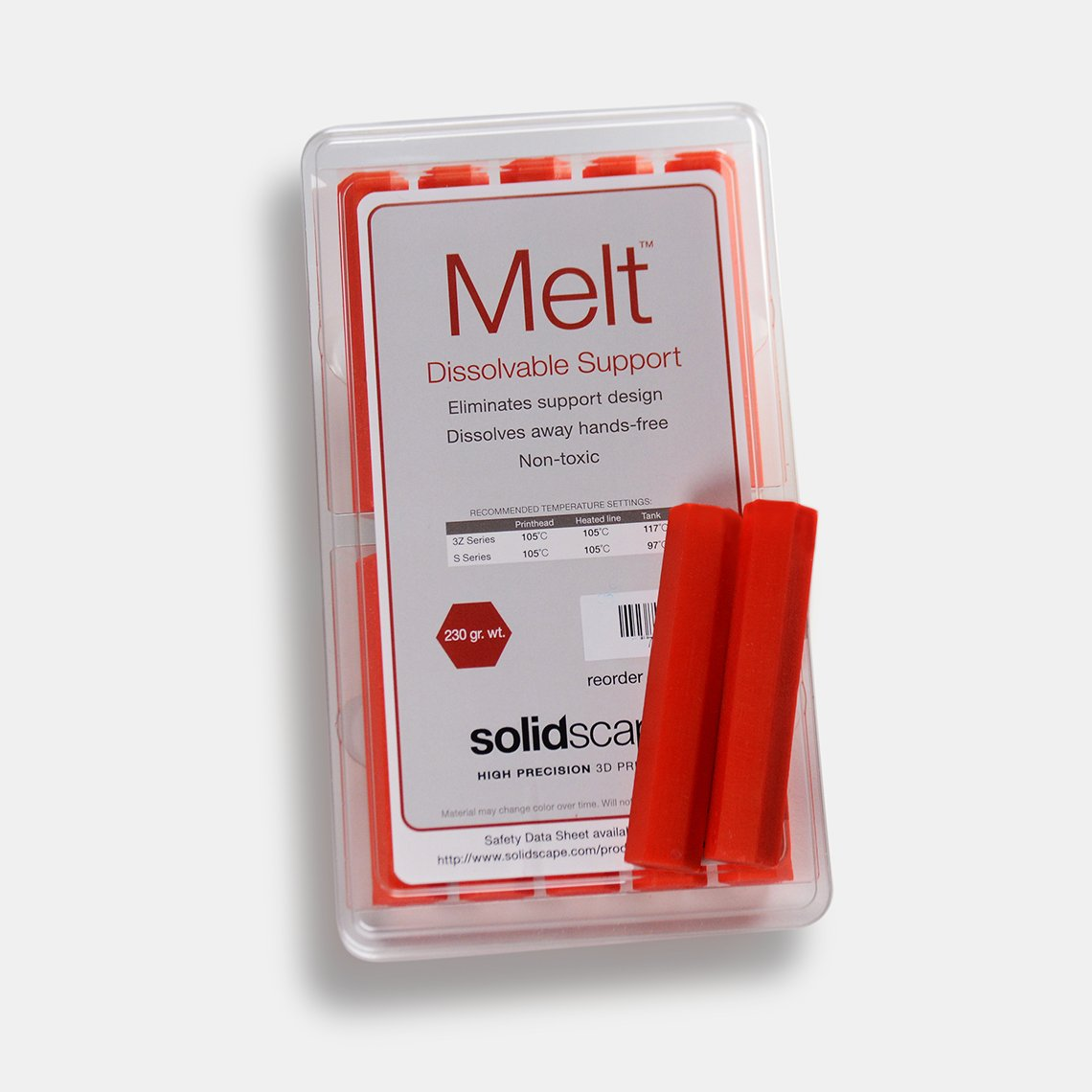 Віск для 3Д принтерів (післядні моделі типу S350) червоний, паковання