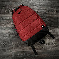 Рюкзак городской спортивный Nike Найк бордовый мужской женский портфель сумка