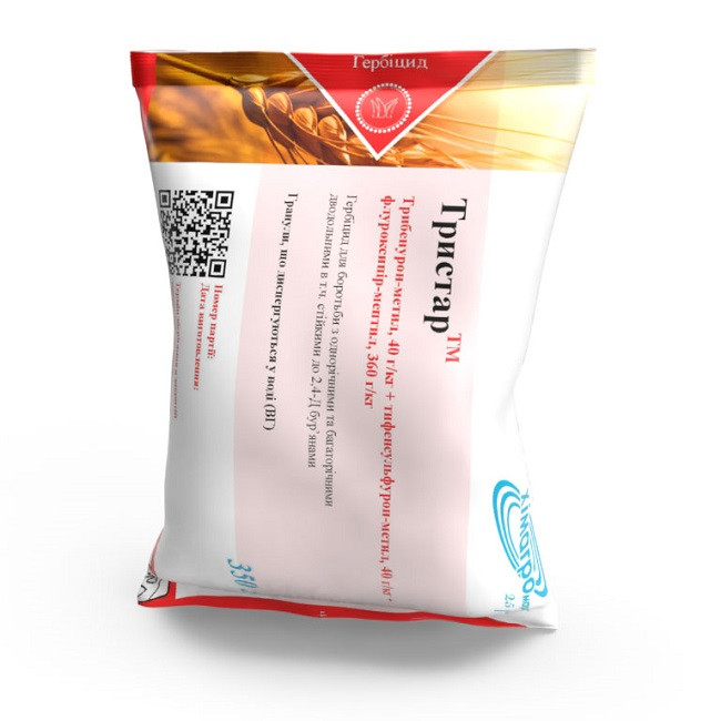 Гербіцид Тристар для зернових культур, трибенурон-метил 40 г/кг, тифенсульфурон-метил, 40 г/кг