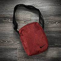 Барсетка мужская Nike Найк бордовая сумка через плечо спортивная