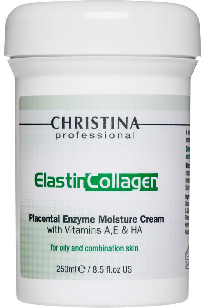Christina Elastin Collagen Зволожуючий крем для жирної шкіри «Еластин, колаген, плацента» 250мл