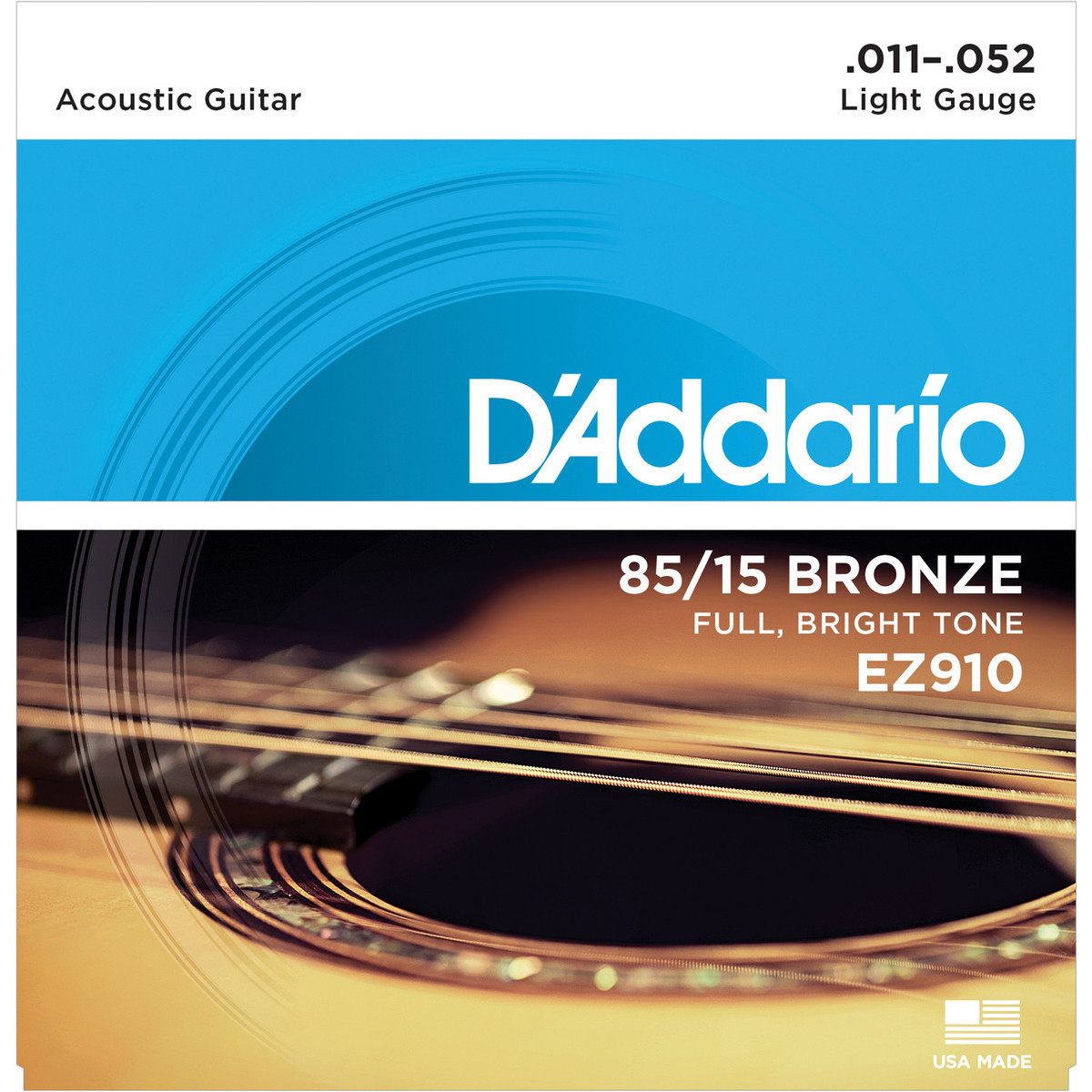 Струни для акустичної гітари D'addario EZ910 85/15 10-50
