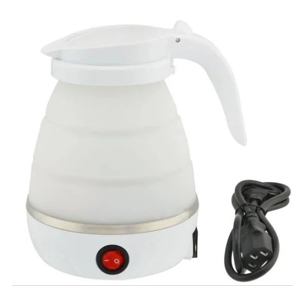 Електрочайник складаний силіконовий Silicon Kettle 220V 800W 600мл Білий (7107)