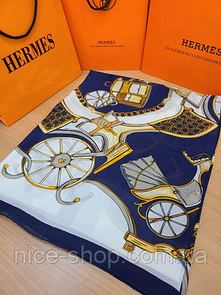 Палантин шовковий у стилі Hermes, фото 6