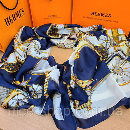 Палантин шовковий у стилі Hermes, фото 3