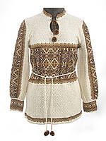 Туніка жіноча Влада коричнева зі стійкою