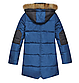 Пуховик дитячий куртка зимова подовжена на хлопчика 160, фото 3